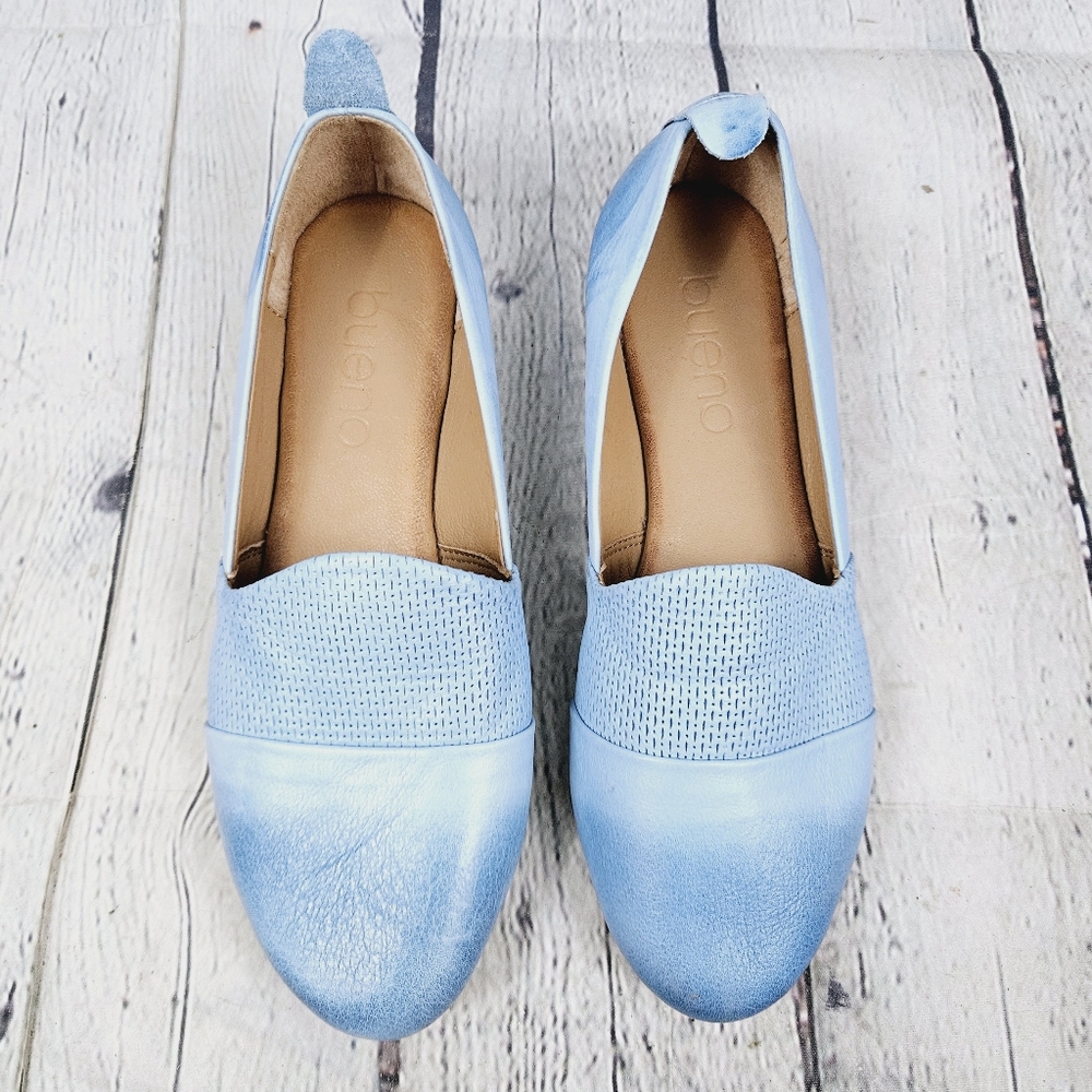 Bueno Light Blue Ballet Flats. Size 38.